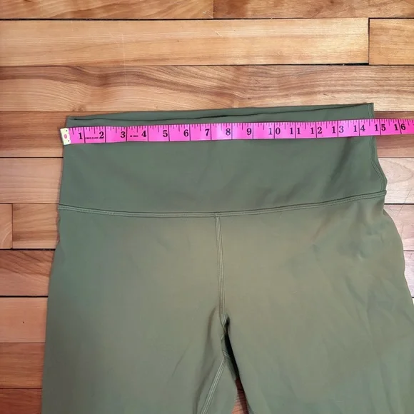 Lululemon Align High-Rise Crop Leggings - Size 12 - Green Twill - Picture 4 of 11